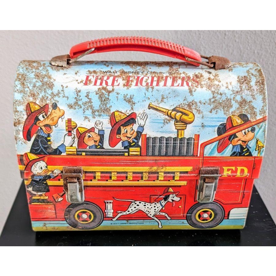 VTG Rare 1969 Walt Disney Aladdin Firefighters Metal Lunch Pail No Thermos
