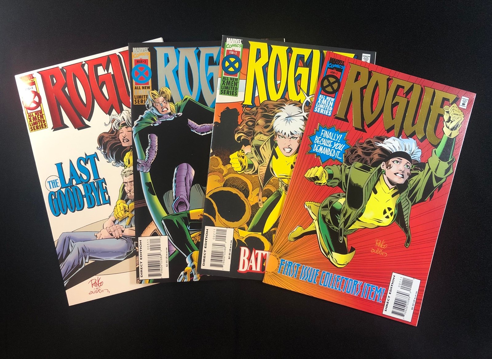 ROGUE 1 - 4 Set 1ST SOLO SERIES 1995 MARVEL COMICS X-MEN GAMBIT UNREAD NM/NM+