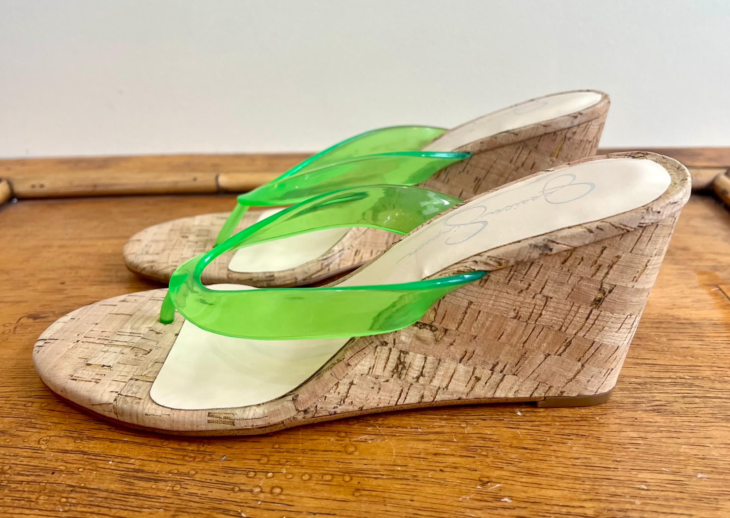 Jessica Simpson Women’s Coyrie 2 Wedge Sandal Green Size 8.5
