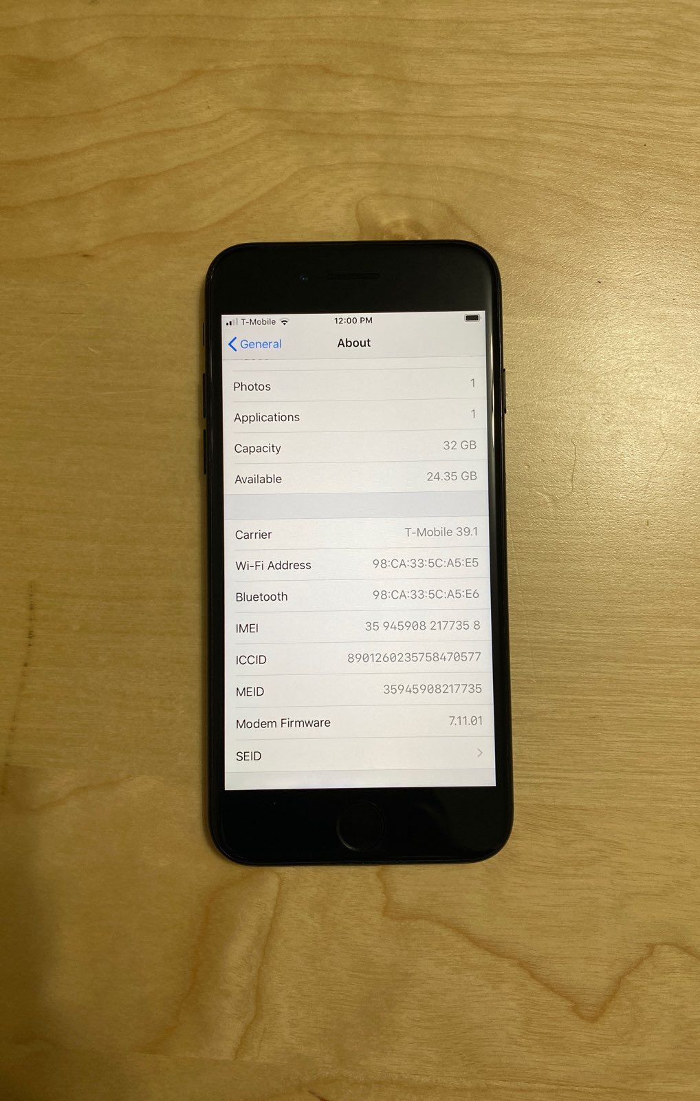 iPhone 7 Jet Black 32GB Unlocked