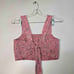 House of Harlow Pink Floral Smocked Crop Top Tiered Maxi Skirt Set Size Small