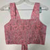 House of Harlow Pink Floral Smocked Crop Top Tiered Maxi Skirt Set Size Small