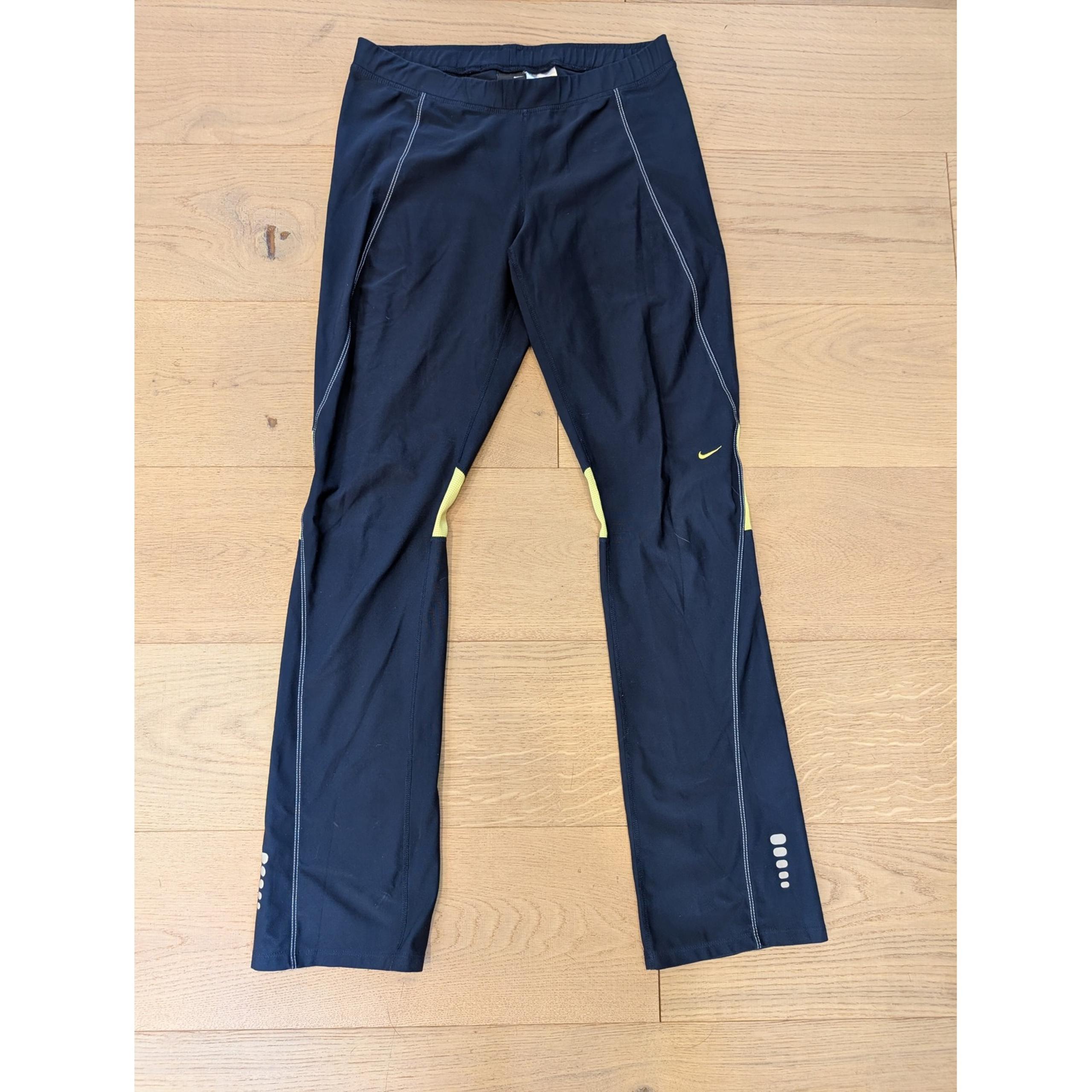 Nike Dri-FIT Running Joggers Athletic Loose Fit Leggings Neon Yellow Details Med