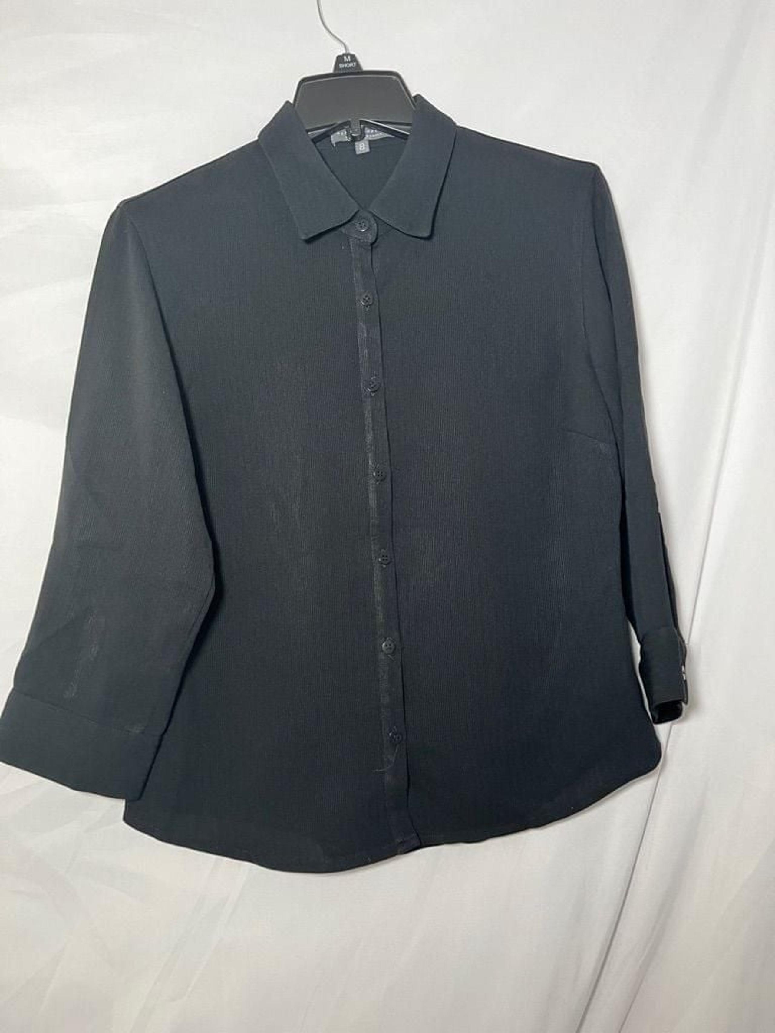 Alex Garfield Black lightweight Blouse Size 8
