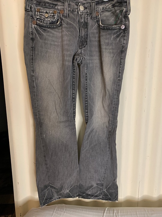 YOKE 5P Wide Leg Straight Denim Pants straight leg