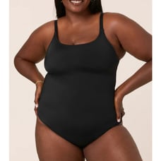 NWT Andie Women's The Amalfi Classic One Piece AO292 Smooth Swimsuit Black SZ XL