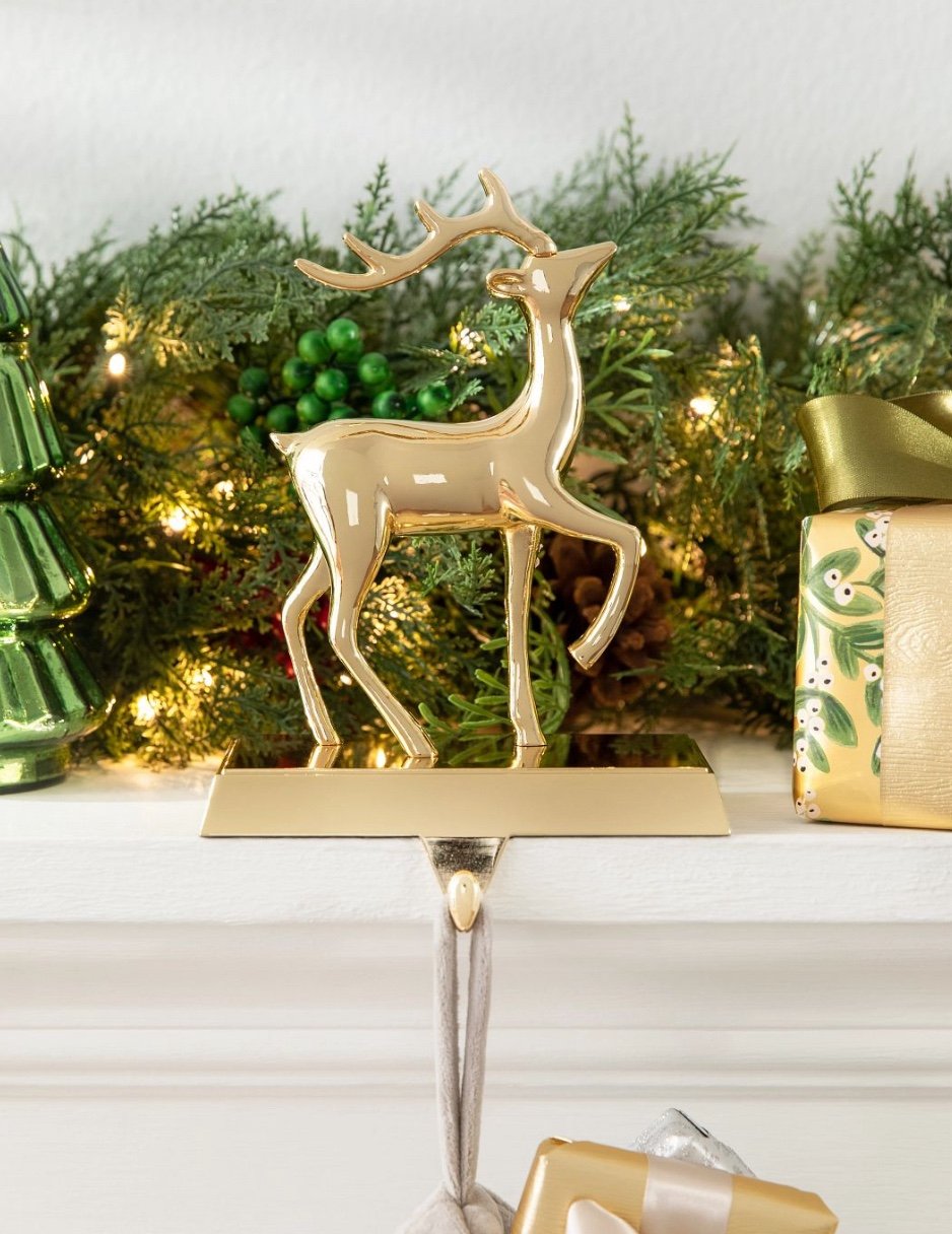 Balsam Hill Right & Left facing Prancer Christmas Stocking Holder Pair (New!)
