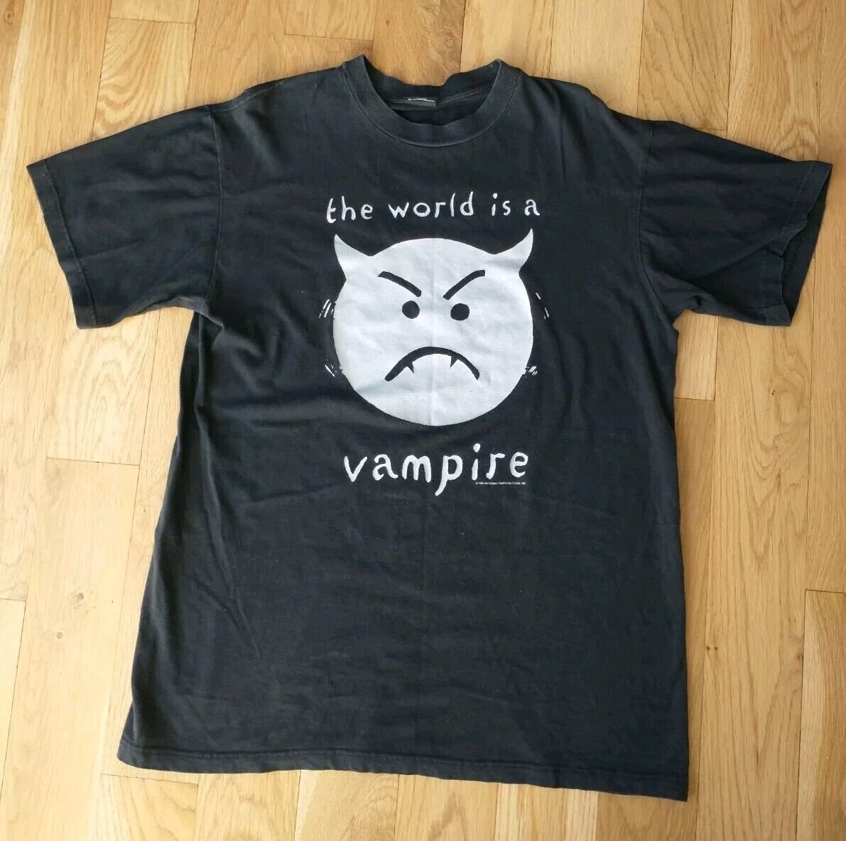 Vintage Smashing Pumpkins T Shirt The World Is A Vampire Black Large 1996 Tour
