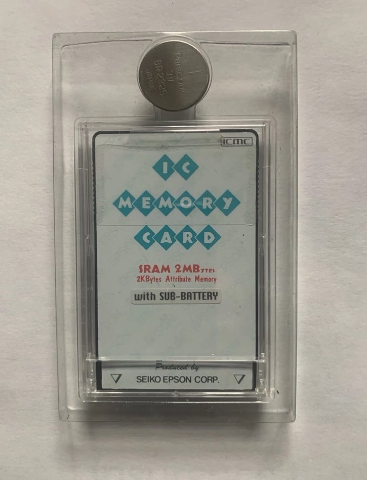 SEIKO EPSON IC MEMORY CARD SRAM 2MB 2BYTES ATTRIBUTE MEMORY WITH SUB-BATTERY