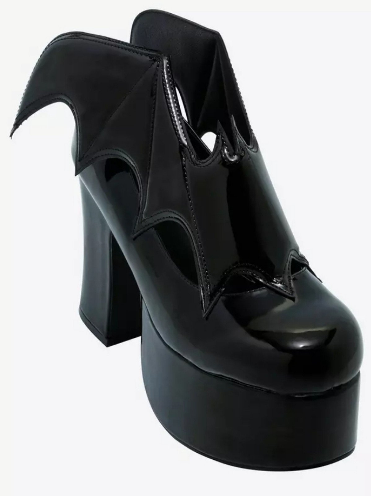 Strange Cvlt Black Vampira Platform Heels