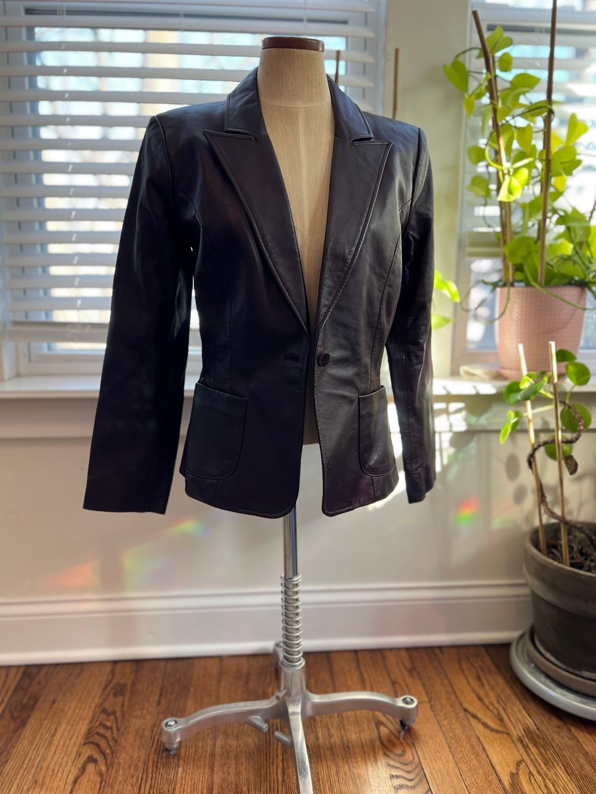 Plum Leather jacket