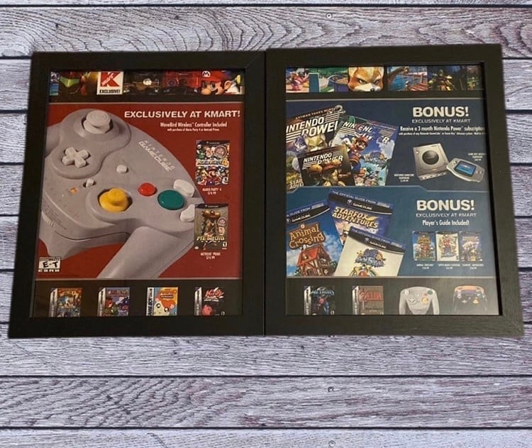 00s Kmart Nintendo Gamecube Wavebird Metroid Mario Zelda GBA Pokemon ~ Framed Ad