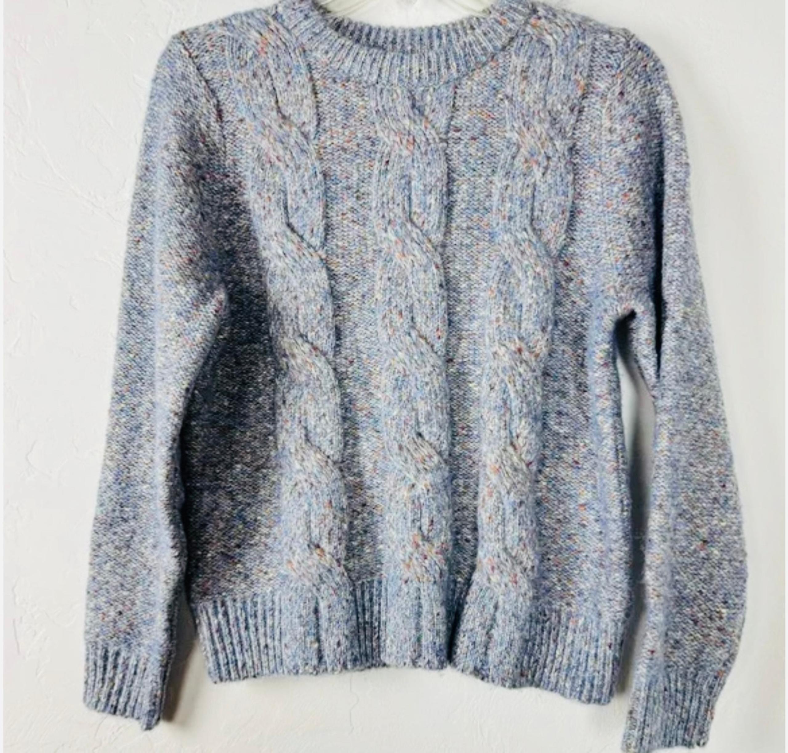 A New Day Women’s Crewneck Cable Knit Pullover Sweater Blue