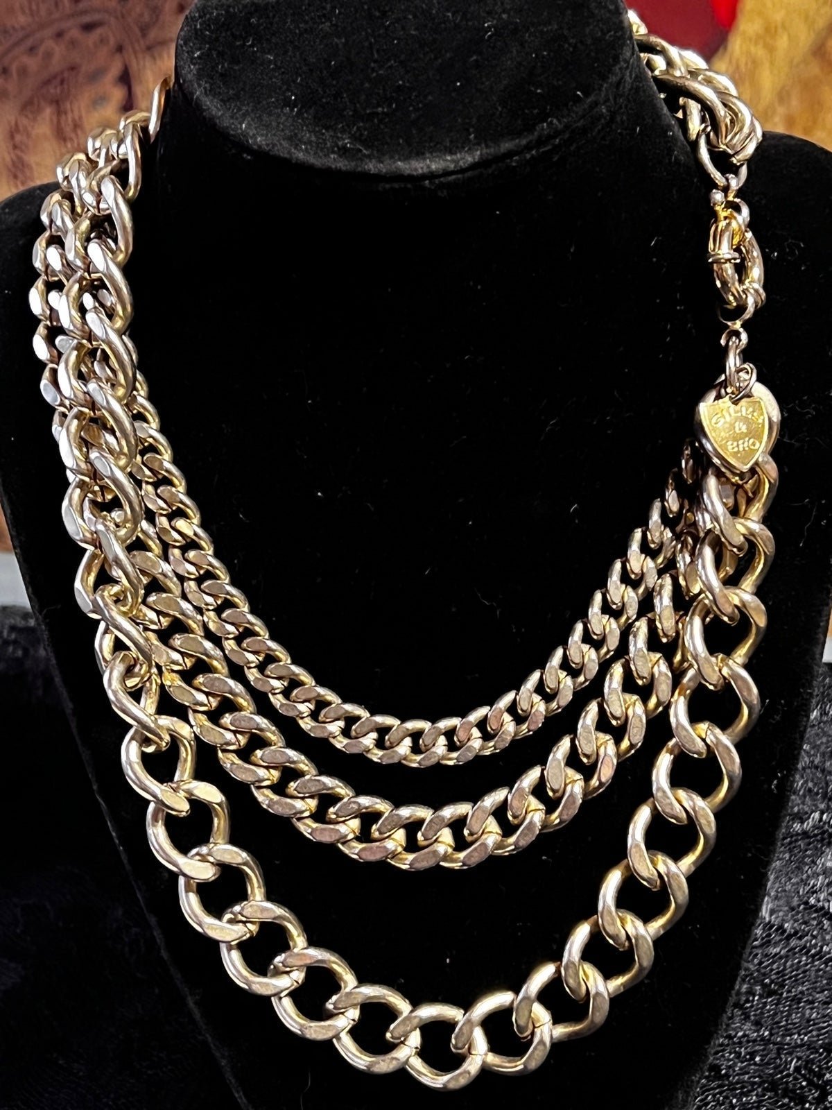 Vintage Giles & Bros Multi chain necklace