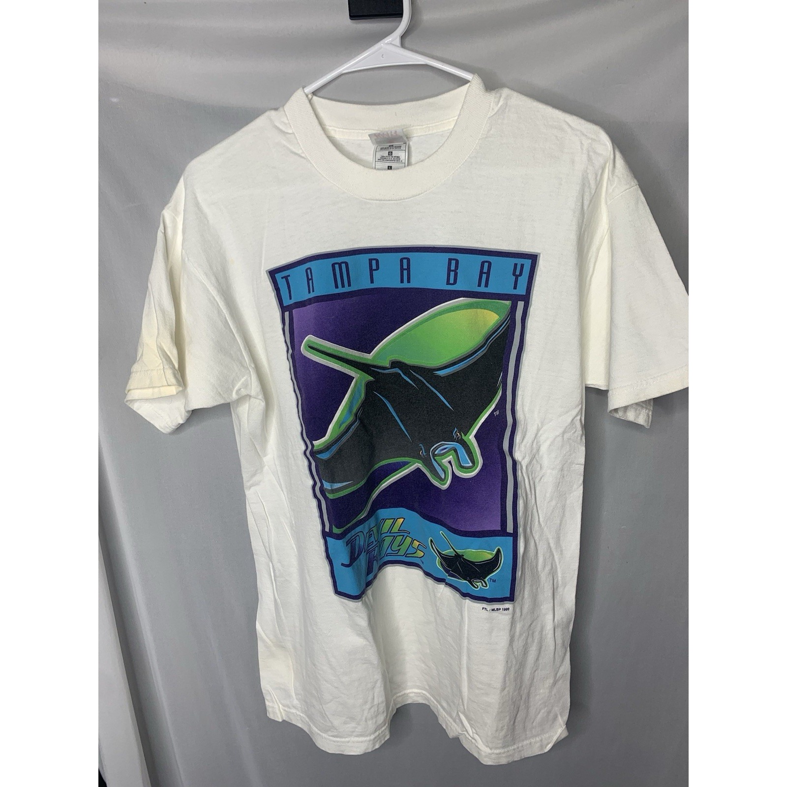 Vintage L 1999 Tampa Bay Devil Rays Retro Tshirt Rare Unique
