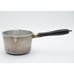 Vintage Silver Seal Hammered Finish Cast Aluminum Saucepan with Wood Handle