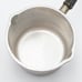 Vintage Silver Seal Hammered Finish Cast Aluminum Saucepan with Wood Handle
