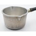 Vintage Silver Seal Hammered Finish Cast Aluminum Saucepan with Wood Handle