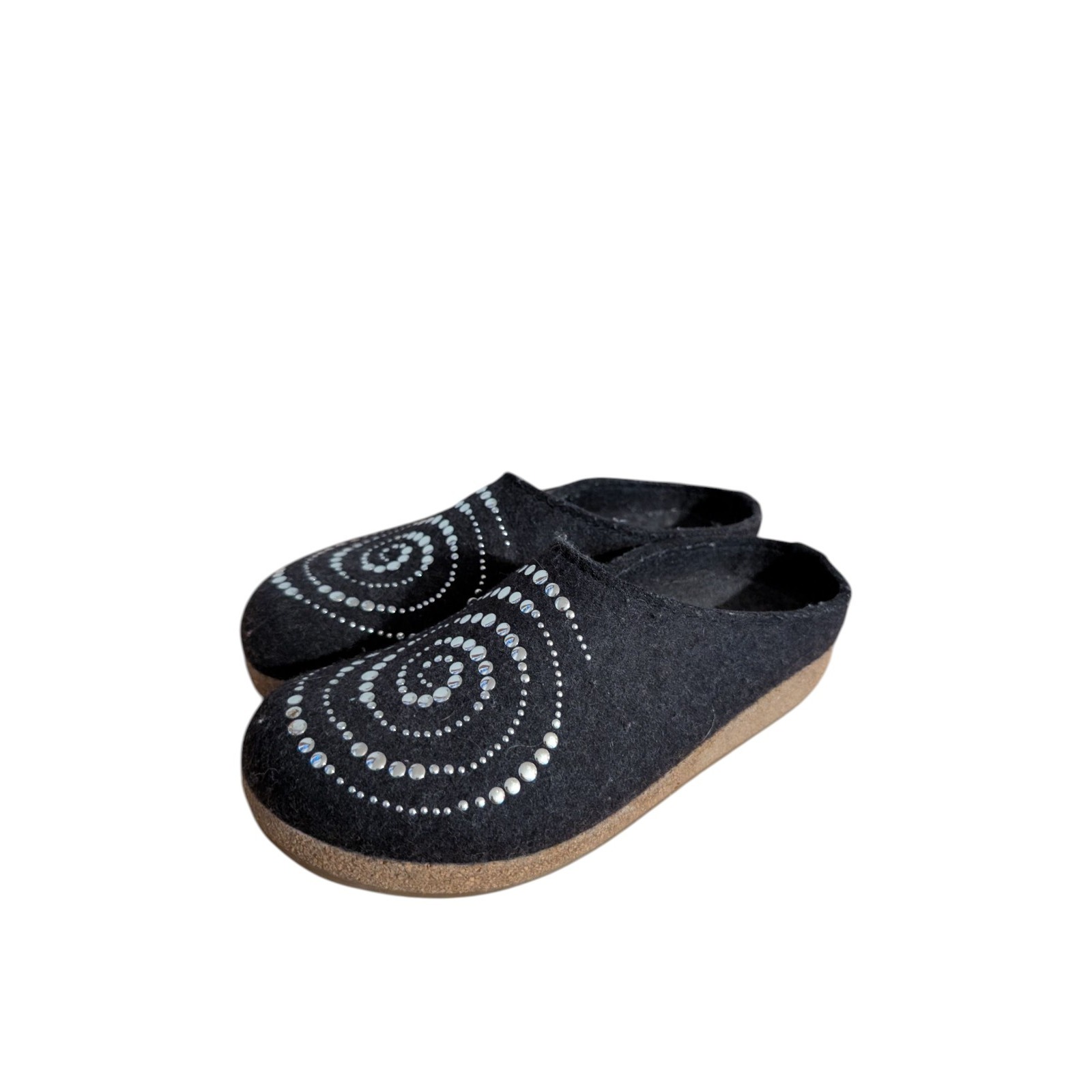 HAFLINGER Women's Gz Spirit Charcoal Clogs and Mules Shoes Size 39 EU Size 8.0