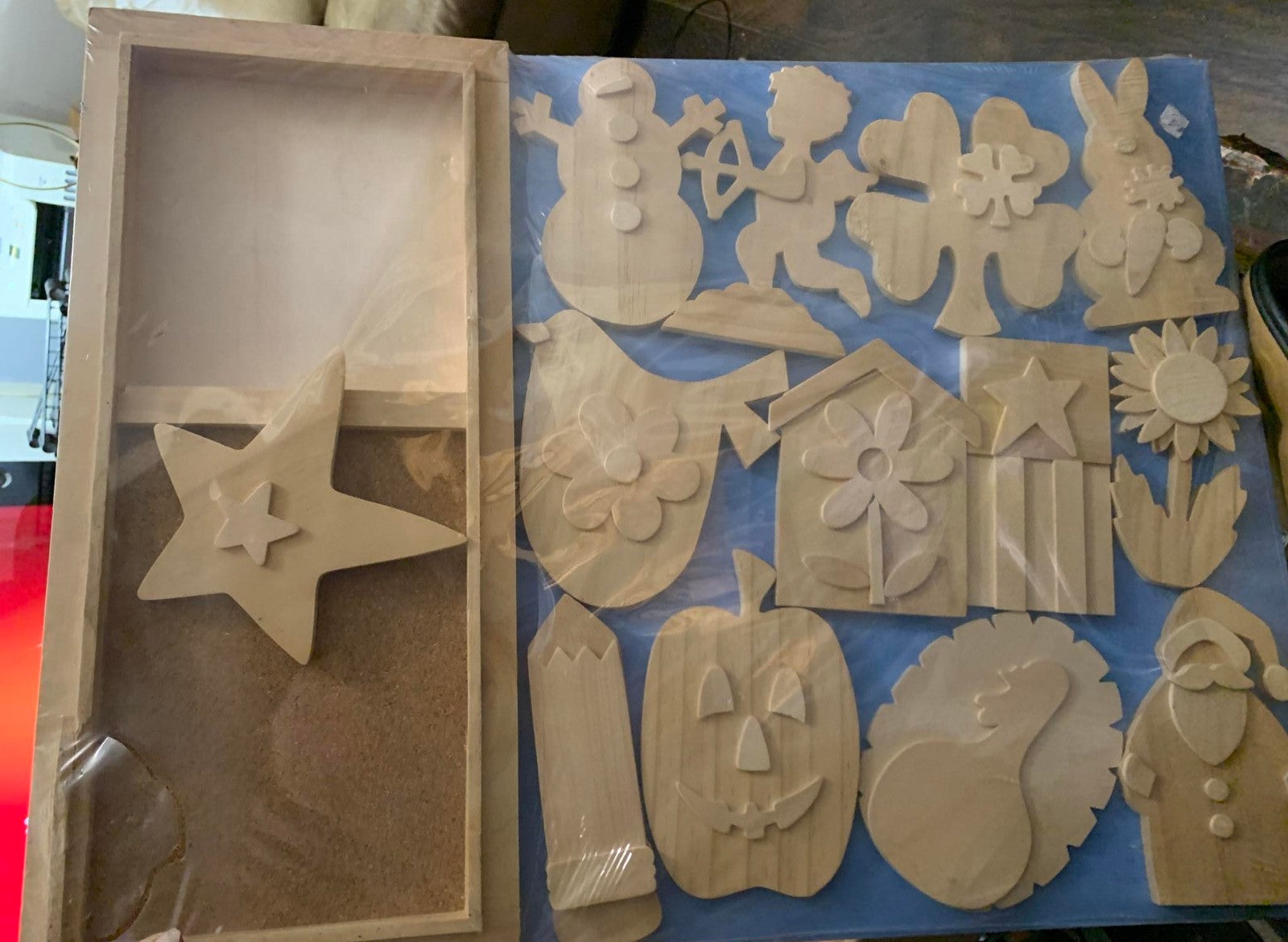 DIY Annual Interchangeable Bulletin Board UNFINISHED HARDWOOD