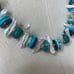 Chico’s Turquoise Mother of Pearl Gold Necklace MSRP79.50 23.5”
