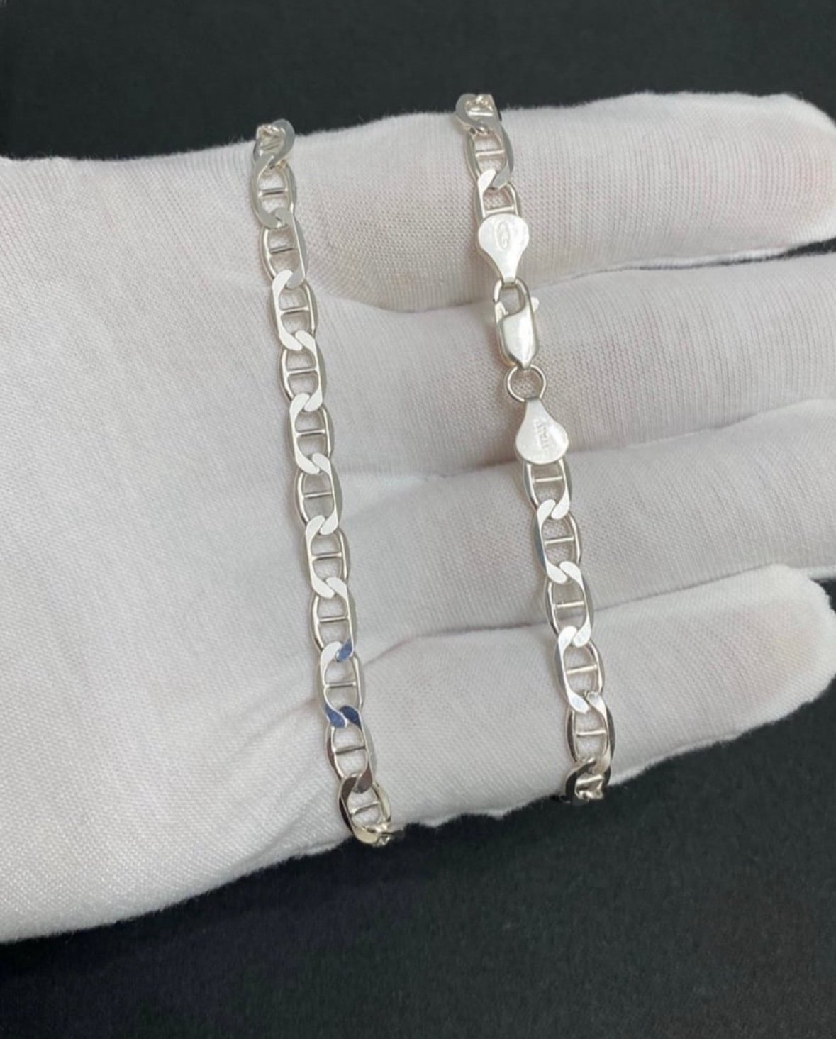 Solid Sterling Silver 5mm 26 Mariner Chain