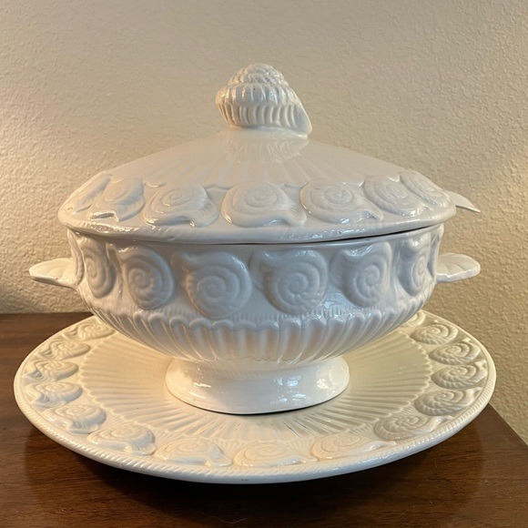 Stunning Seashell Soup Tureen • Made in Italy