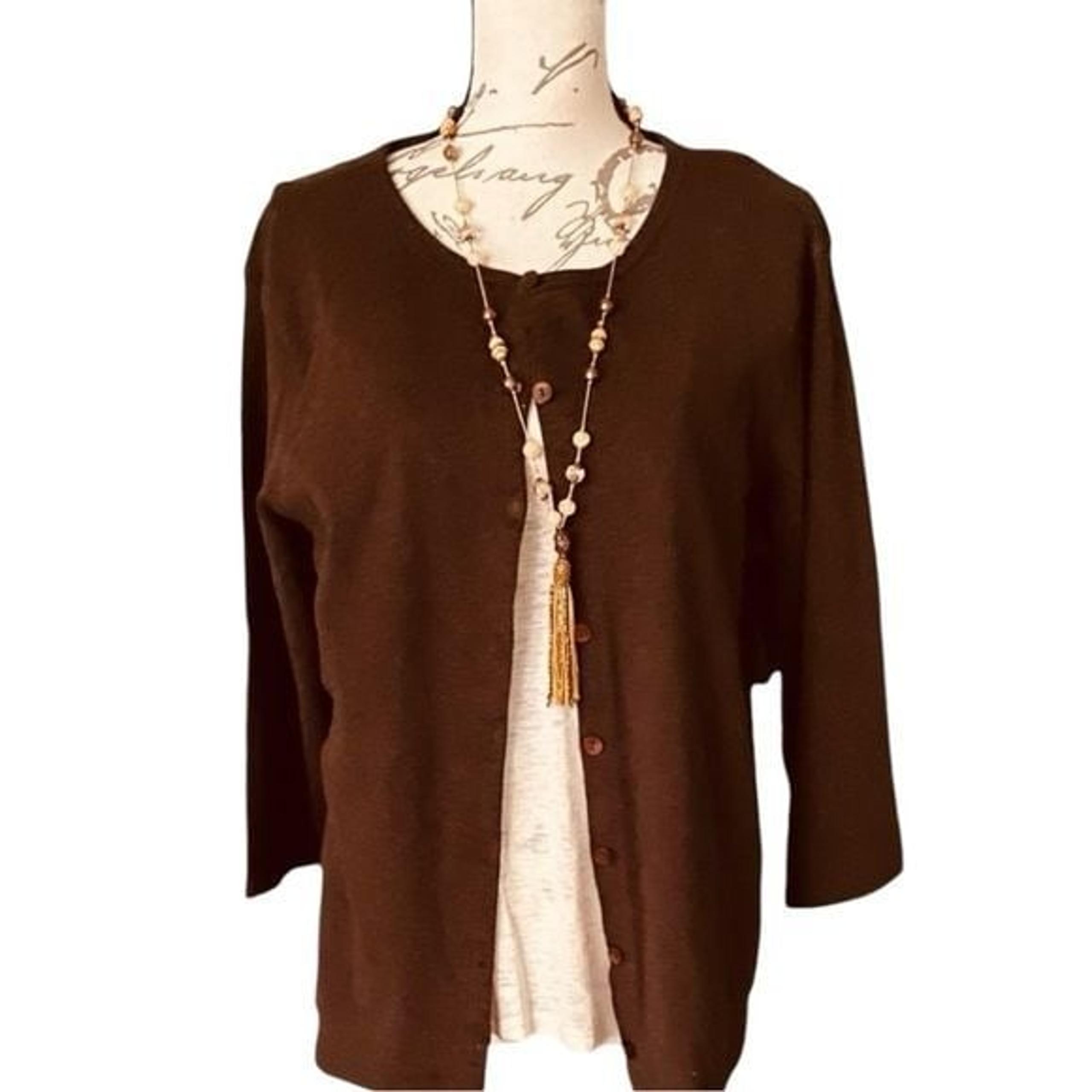 Women’s Old Navy Dark Brown Button Down Cardigan Sweater Size XXL