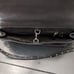 MICHAEL KORS Bristol Flip Top Handle Satchel Purse Handbag Black Silver Croc