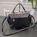 MICHAEL KORS Bristol Flip Top Handle Satchel Purse Handbag Black Silver Croc