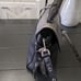 MICHAEL KORS Bristol Flip Top Handle Satchel Purse Handbag Black Silver Croc