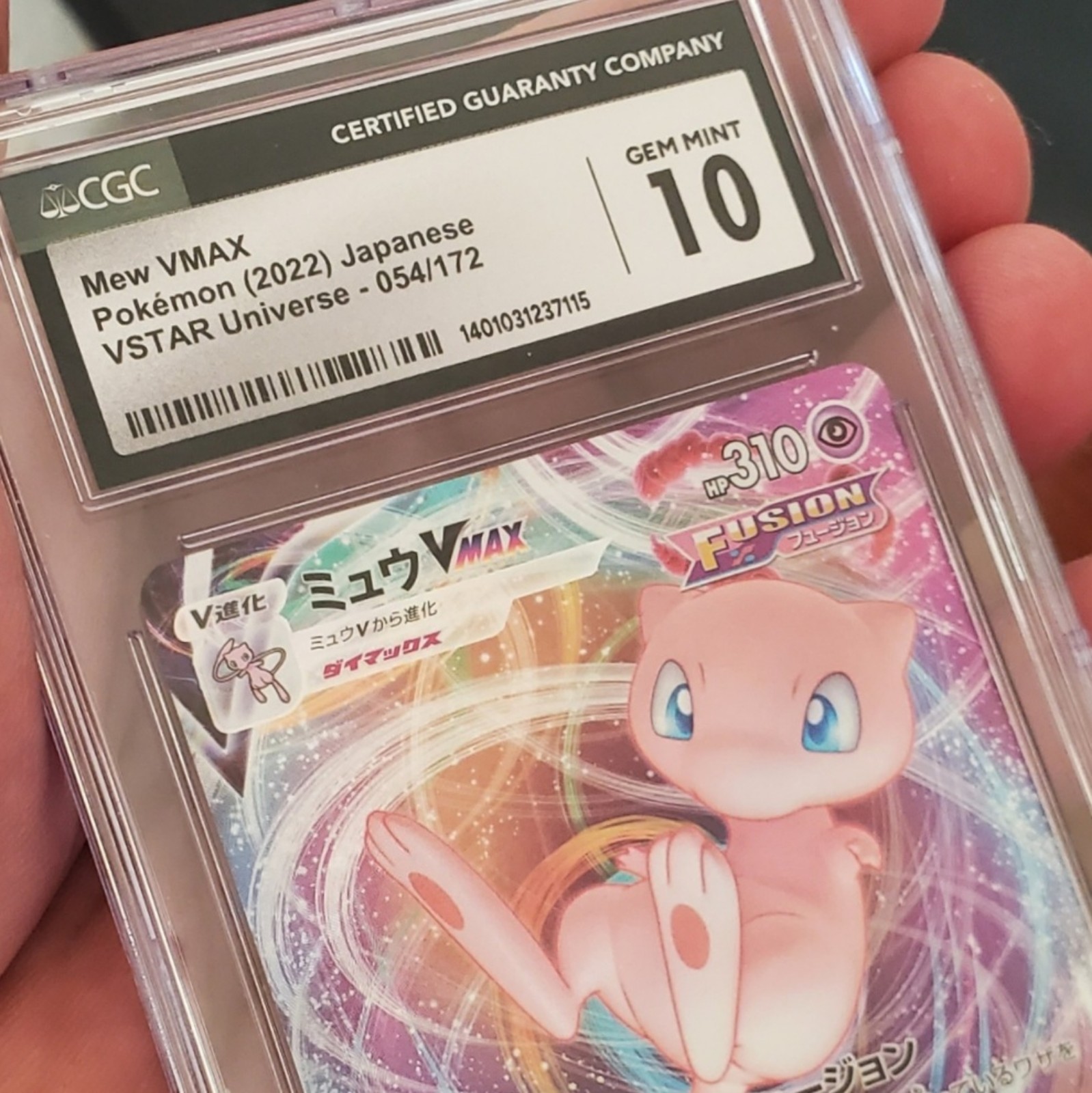 Mew VMax VStar Universe 054/172 Graded CGC Gem Mint 10