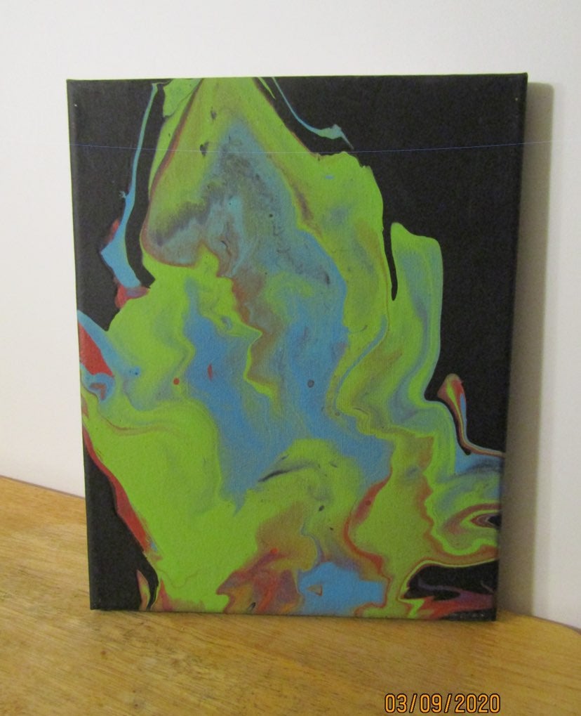 Acrylic Pour Painting 8”x10”