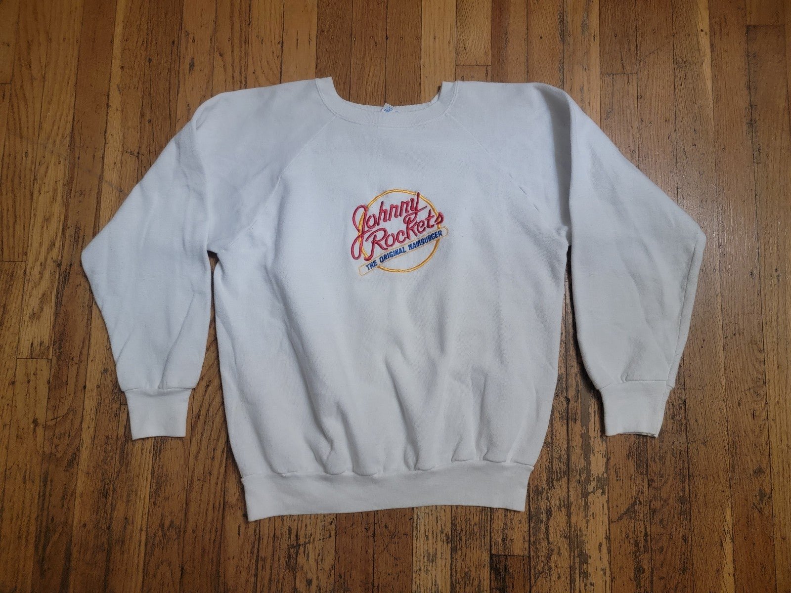 Vintage JOHNNY ROCKETS The Original Hamburger SWEATSHIRT Sweater BURGERS Rare