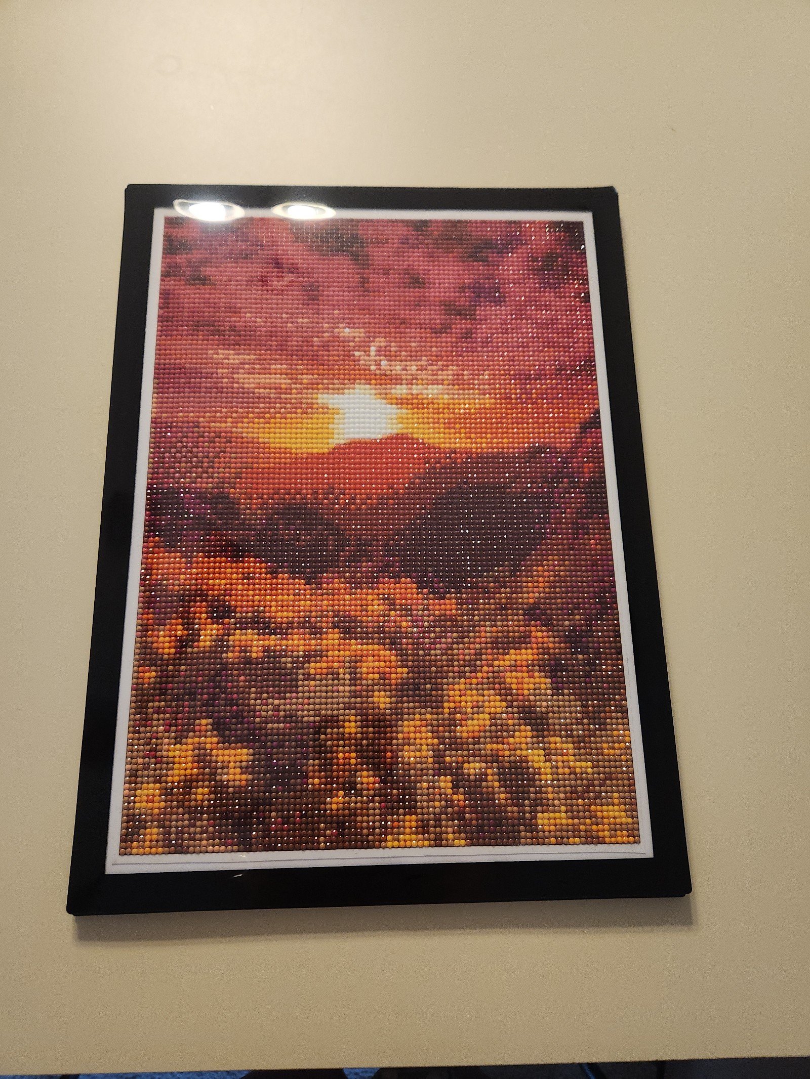 Completed Framed Diamond Paintings - 11" x 15" Sunset Set of 6