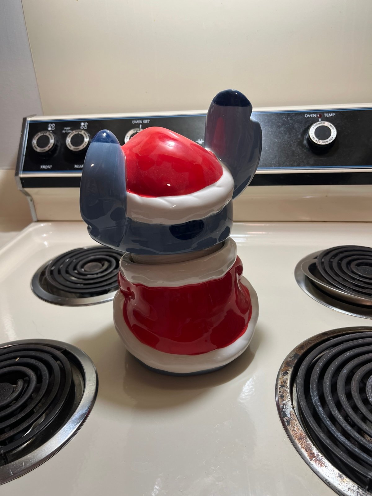 Santa Stich Christmas cookie canister