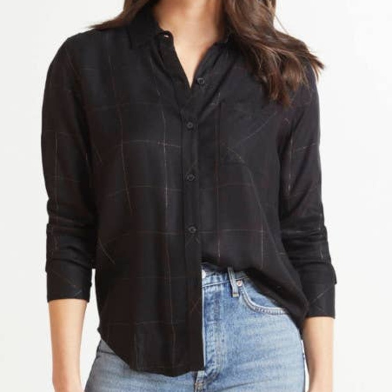 Rails Women's Hunter Shirt Ebony Tinsel Size X-Small New With Tags