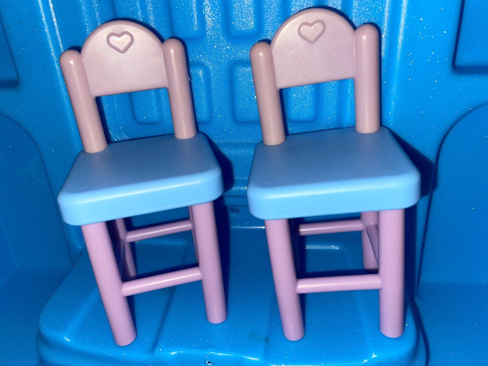 My size Barbie bar stool tikes kitchen chairs dollhouse RARE