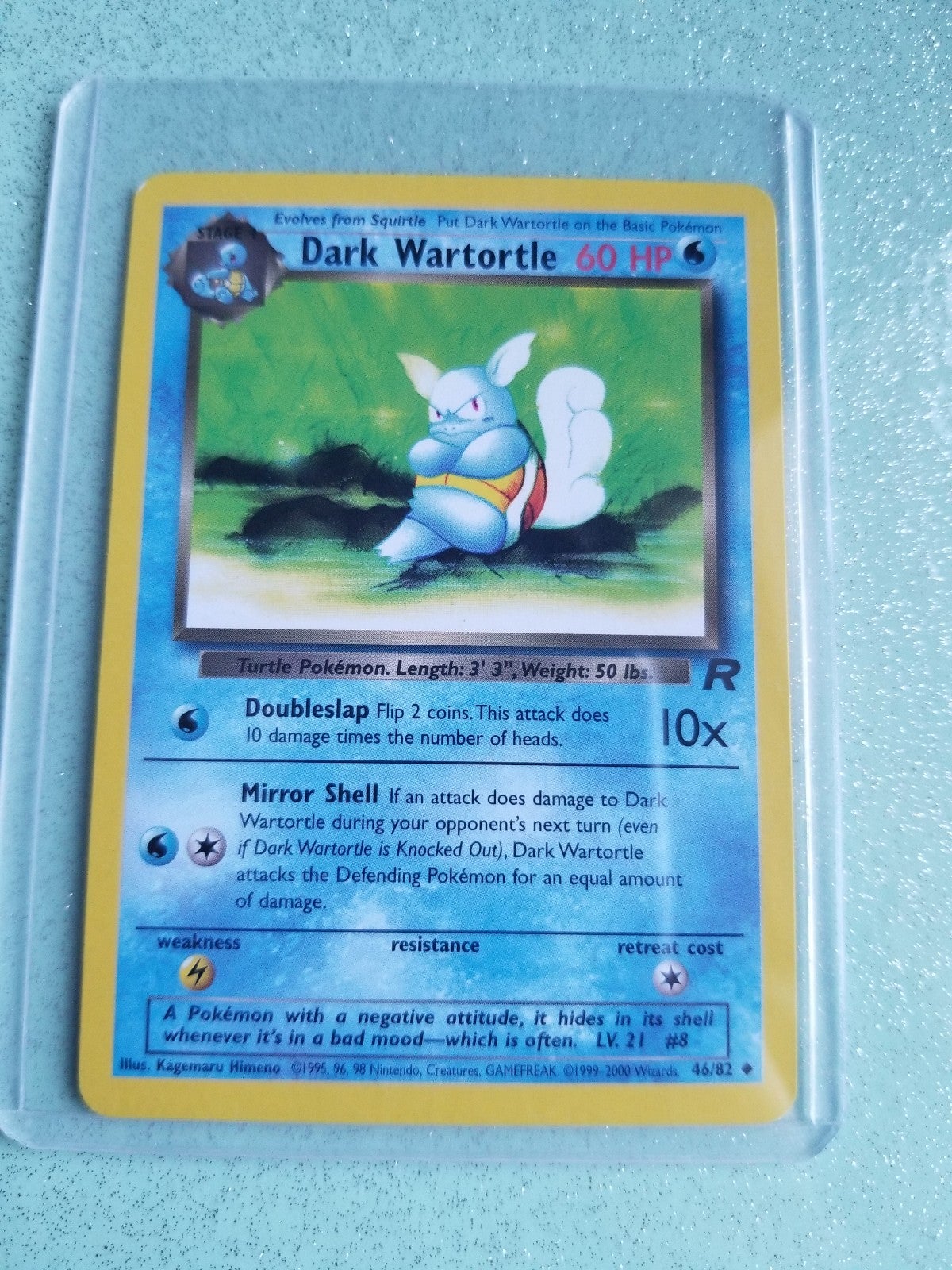 Pokemon Dark Wartortle 1995 Nintendo Rare Vintage Card