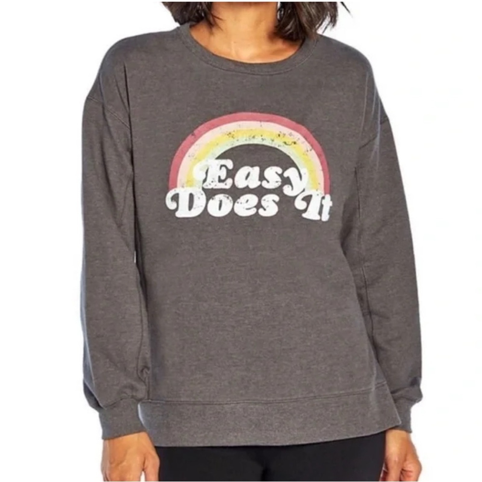 WILDFOX “Easy Does It” Graphic French Terry Sweatshirt Size S
