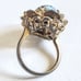 Vintage Estate Chunky Gold Robin's Egg Cabochon Costume Couture Cocktail Ring