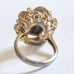 Vintage Estate Chunky Gold Robin's Egg Cabochon Costume Couture Cocktail Ring