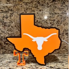 Texas longhorns LED light box