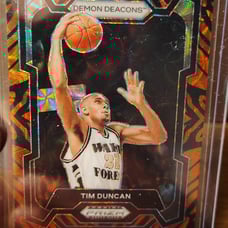 TIM DUNCAN PRIZM DRAFT PICKS TIGER SSP