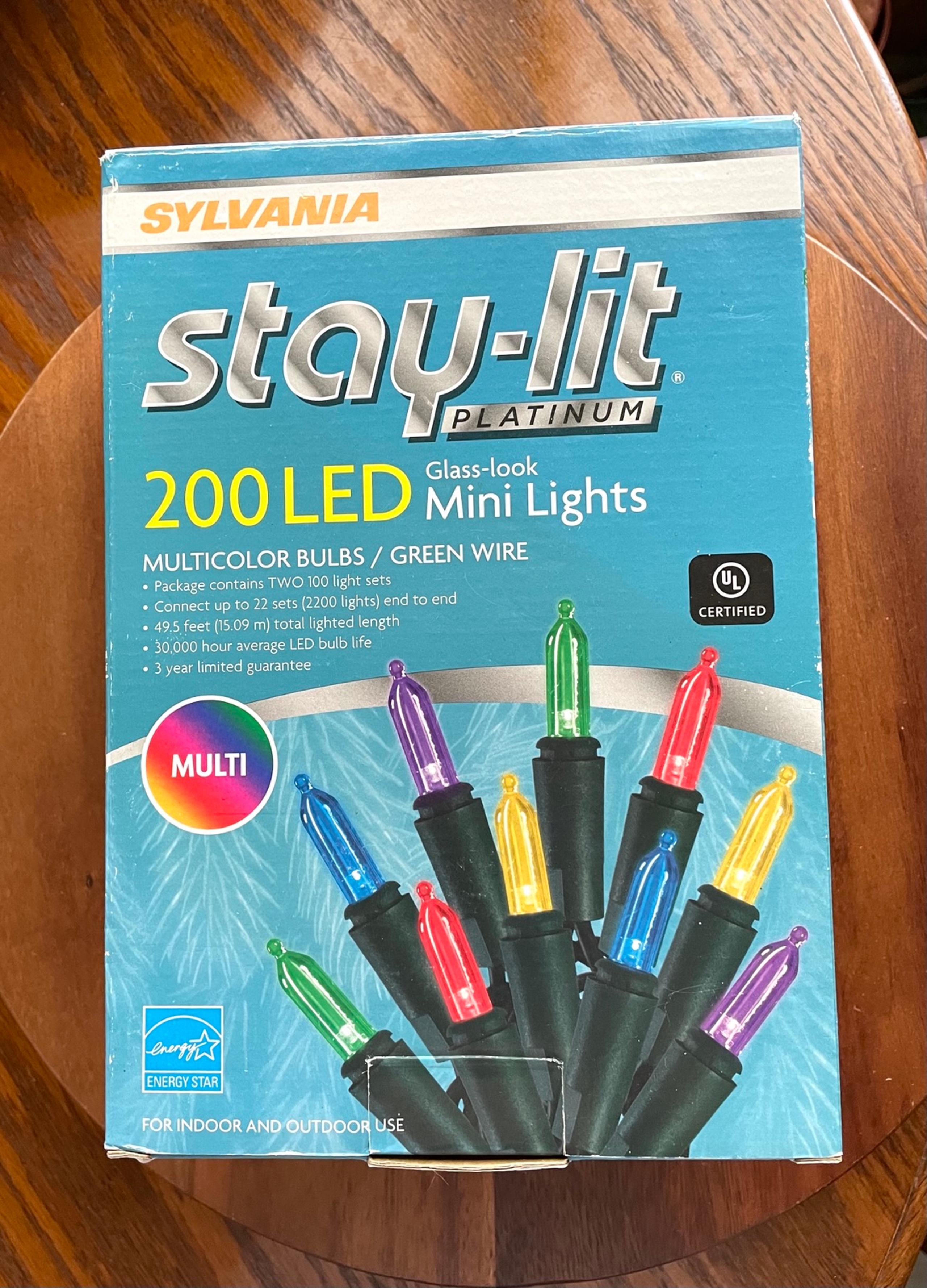Sylvania Stay Lit Platinum 200 LED Mini Lights - Color Changing -  In/Outdoor