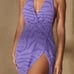 Oh Polly Saskia Lavender Beaded Mini Halter Dress Medium 8