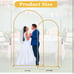 Wedding Arch Backdrop Stand Set of 3 (7.3FT, 6FT, 6FT) Gold Balloon Arch Stand,