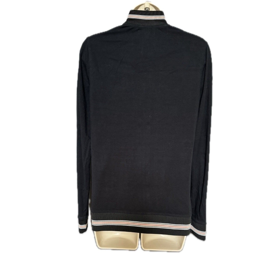 Burberry Size L Womans Tracksuit Black Zip Up Sweatsuit Set