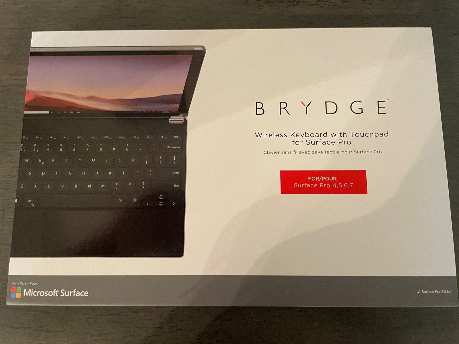 Brydge Microsoft Surface 12.3 Pro+ Bluetooth Keyboard with Trackpad (Silver)
