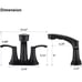 Besfelos Matte Black 2 Handle Pull Out Sprayer Bathroom Laundry Faucet
